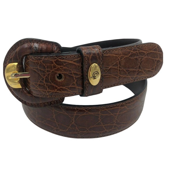 ROBERTO BELLIDO BROWN women leather Belt sz 75 M main image 9